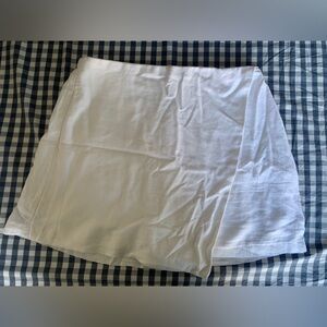 The A&F Scarlett Linen-Blend Wrap Mini Skort